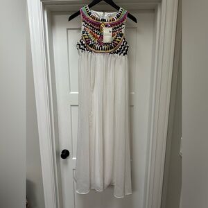 ViVi Party Colorful Embroidered beaded Maxi Dress size small